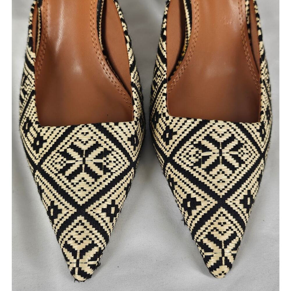 ASOS DESIGN SHERLOCK CREAM & BLACK MULES – 3" MID HEEL – SIZE US 6 – POINTED TOE - Picture 10 of 10